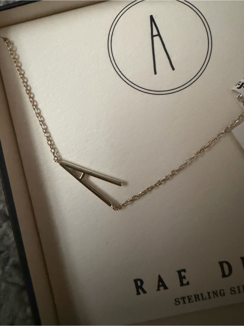 Rae Dunn Gold Initial 'A' Pendant Necklace